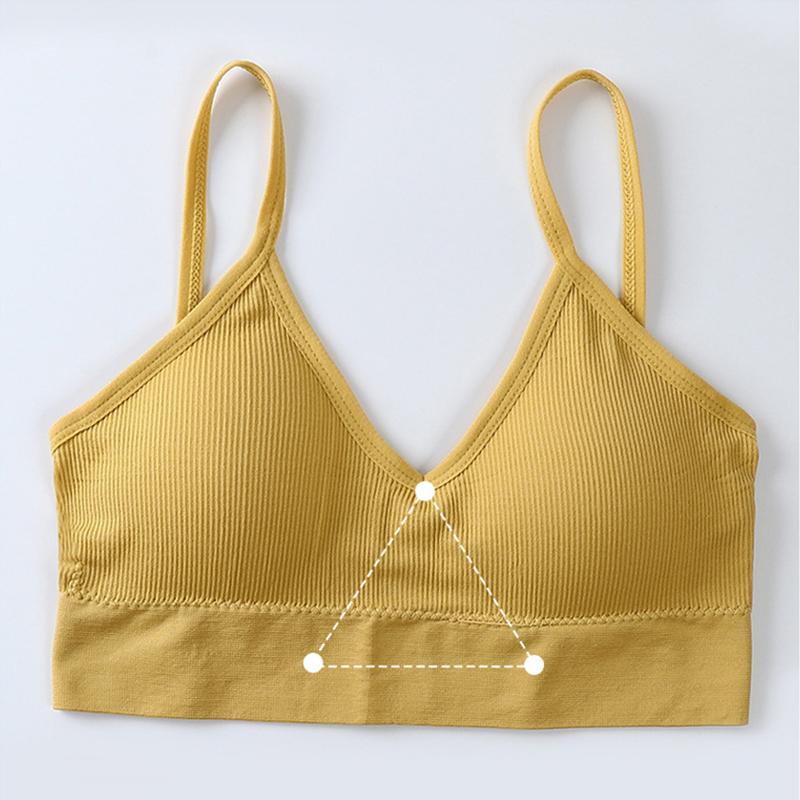 TERMEZY Frauen Sport-BH-Set Sexy rückenfreies Bralette-Set nahtlos gepolsterter BH G-String Tanga weiche Baumwoll-Dessous-Set