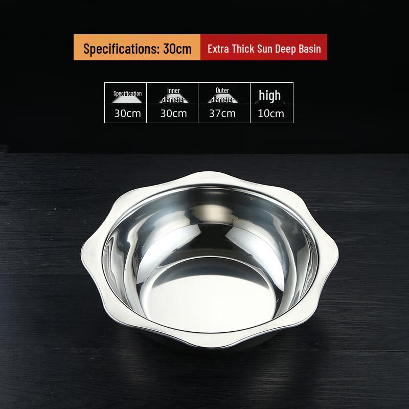 Qianxing 201 Stainless Steel Multipurpose Deep Basin
