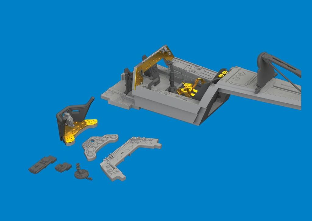 Eduard 1/48 Brassin Fw190A-6 Cockpit (for Eduard) Plastic Model Kit Parts EDU6481101 (Airplane)