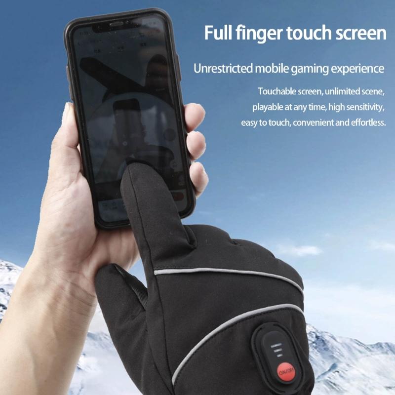 Winter Heated Gloves Waterproof Cold Weather Outdoor Sports USB Powered