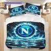 SSC Napoli Muster Bettwäsche Steppdecke Set Bettbezug Kissenbezug Heimdekoration Geburtstagsgeschenk (1 Bettbezug + 2 Kissenbezüge, ohne Füllung)
