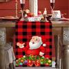 Christmas Table Runner Linen Holiday Decor Creative Halloween Thanksgiving Tablecloth Festive Atmosphere