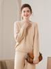 Women's Thick Cashmere Round Neck Sweater - Cozy, Soft, Fluffy Knit for Autumn/Winter