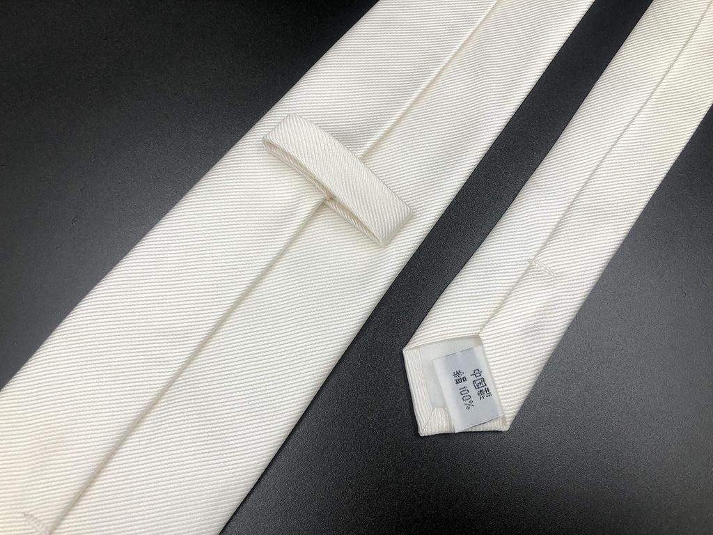 [Access Point] Formal Silk 100% Plain White Tie (Long Size)