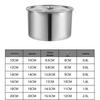 Lechu Heli 201 Stainless Steel Round Seasoning Bowl with Lid