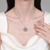 Yin Baichuan S925 Sterling Silver Sunflower Moissanite Necklace for Women - Luxurious, Elegant, and Exquisite Festival Gift.