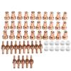 61Pcs Plasma Cutting Consumables With Roller Guide For CUT-40 Cutting Welding Nozzles Conductive Nozzle Soldering Tool