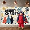 Xmas Celebration Display Decorative Elements Christmas Event Backdrop Holiday Background Striped Design Christmas Banner