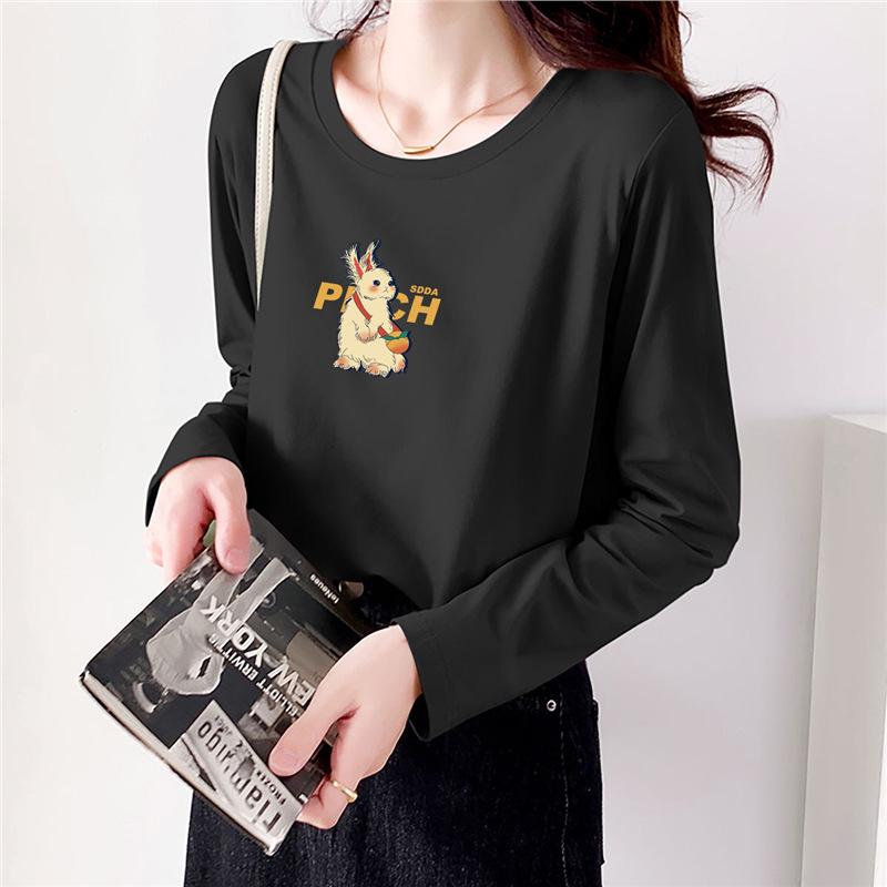 

Women s White Long Sleeve Round Neck Loose Fit Cotton Shirt - Autumn/Winter 2023 Trend. 2XL