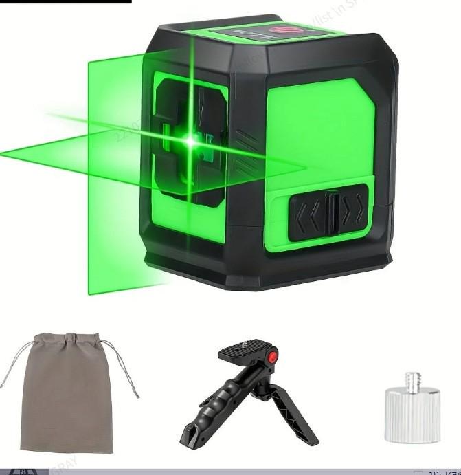 Mini Portable High-Precision 2-Line Laser Level with Green Light and Infrared