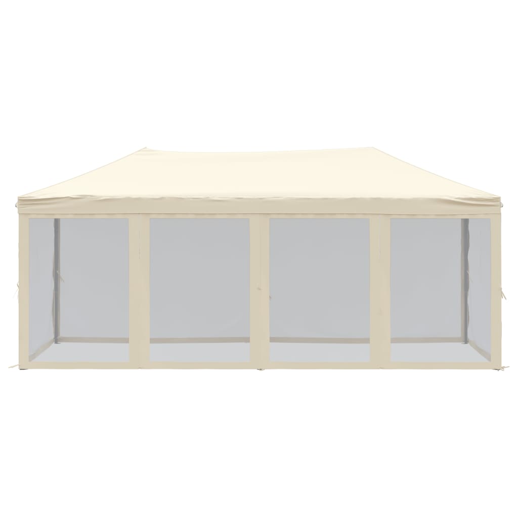 Vidaxl Foldable Party Tent With Walls, Cream, 3X6 M