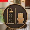 Retro Wooden Toilet Sign - Unique Bathroom Decorative Plaque - Ideal Hanging Ornament for Wall Decor