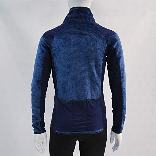Kapelmuur Cycling Jacket, Fall/Winter [5°C-15°C], Fleece Combination Jacket, Navy, Size XS