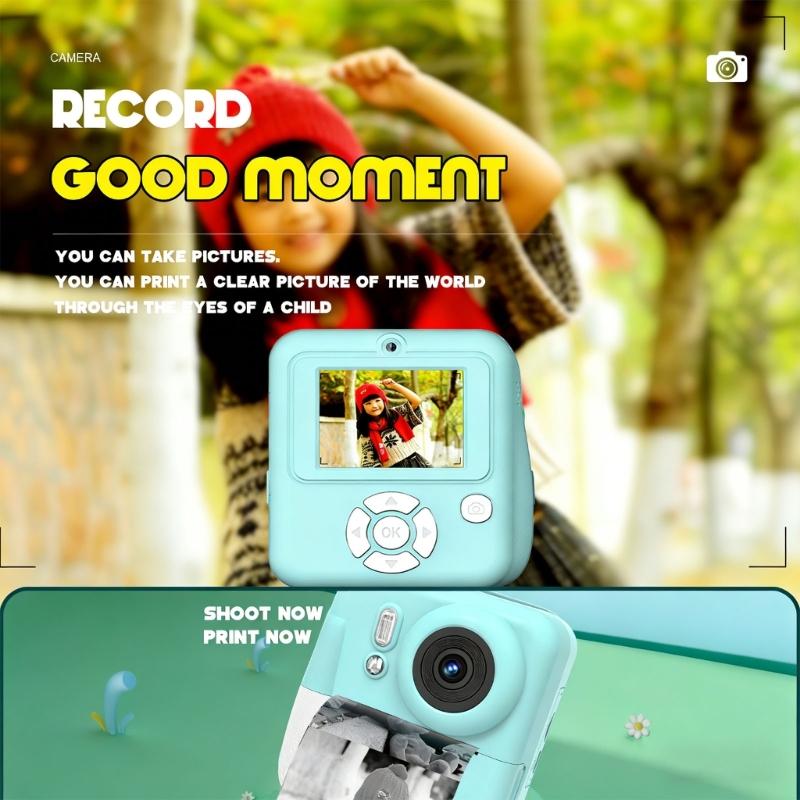 Childrens Digital Camera Set with Printing and for Easy Photo Transfer PC Safe Design