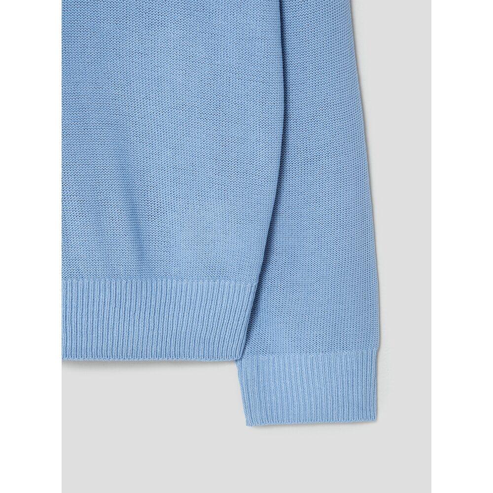 8SECONDS Turck Detail Round Knit Sky Blue