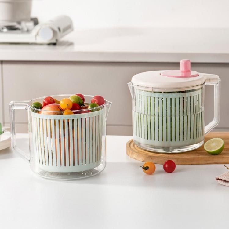 Convenient Household Salad Fruit Dryer Spinner Container For Kitchen Vegetable Dehydrator Drain Basket