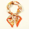 Versatile Silk Scarf Women Large Shawl Floral Print Stoles Square Bandanna Luxury Brand Kerchief Female Foulard Muffler 60*60cm