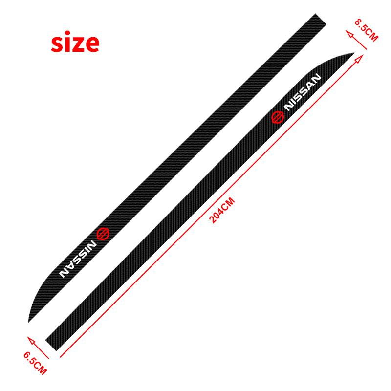 Car Door Side Skirt Car Body Decal Carbon Fiber Sticker For Nissan Qashqai X J11 Trail Tiida Teana Skyline Juke X-trail Almera
