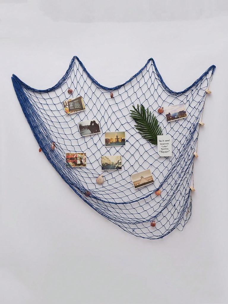 1pc  Creamy White Fishing Net Beach Theme Decor for Party Home Living Room Bedroom Mediterranean Style Decor Wall Decoration