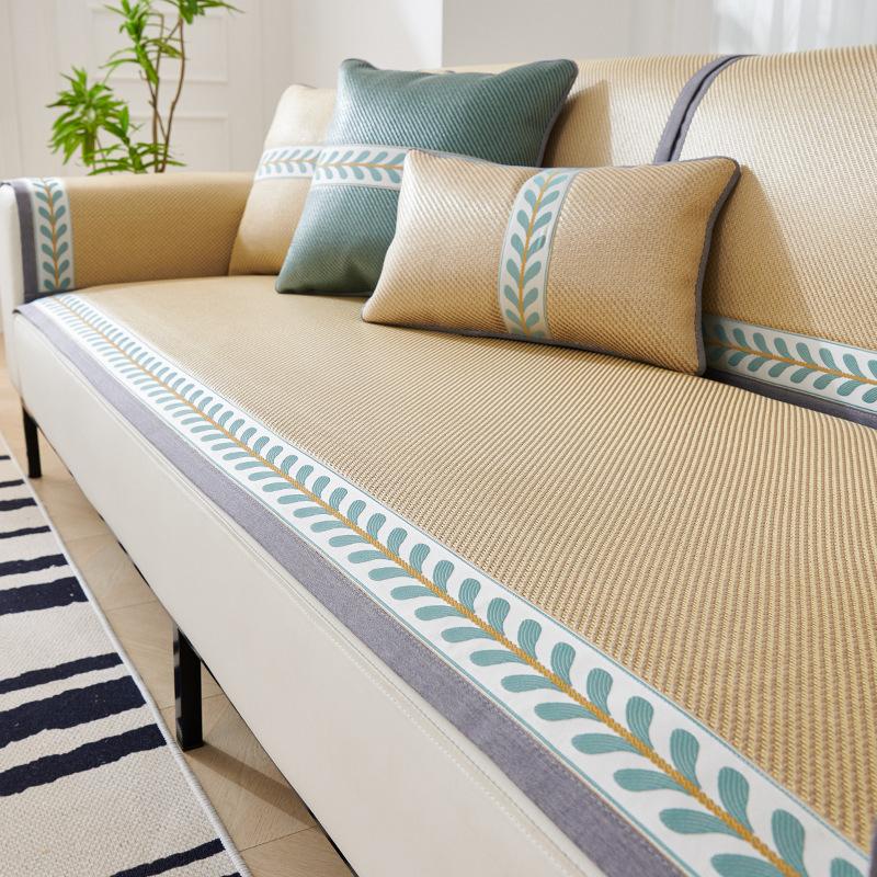 

New Summer Wormwood Mosquito Repellent Mat Ice Silk Rattan Mat Sofa Cushion Summer Non-Slip Mat Seat Cushion 70*70cm