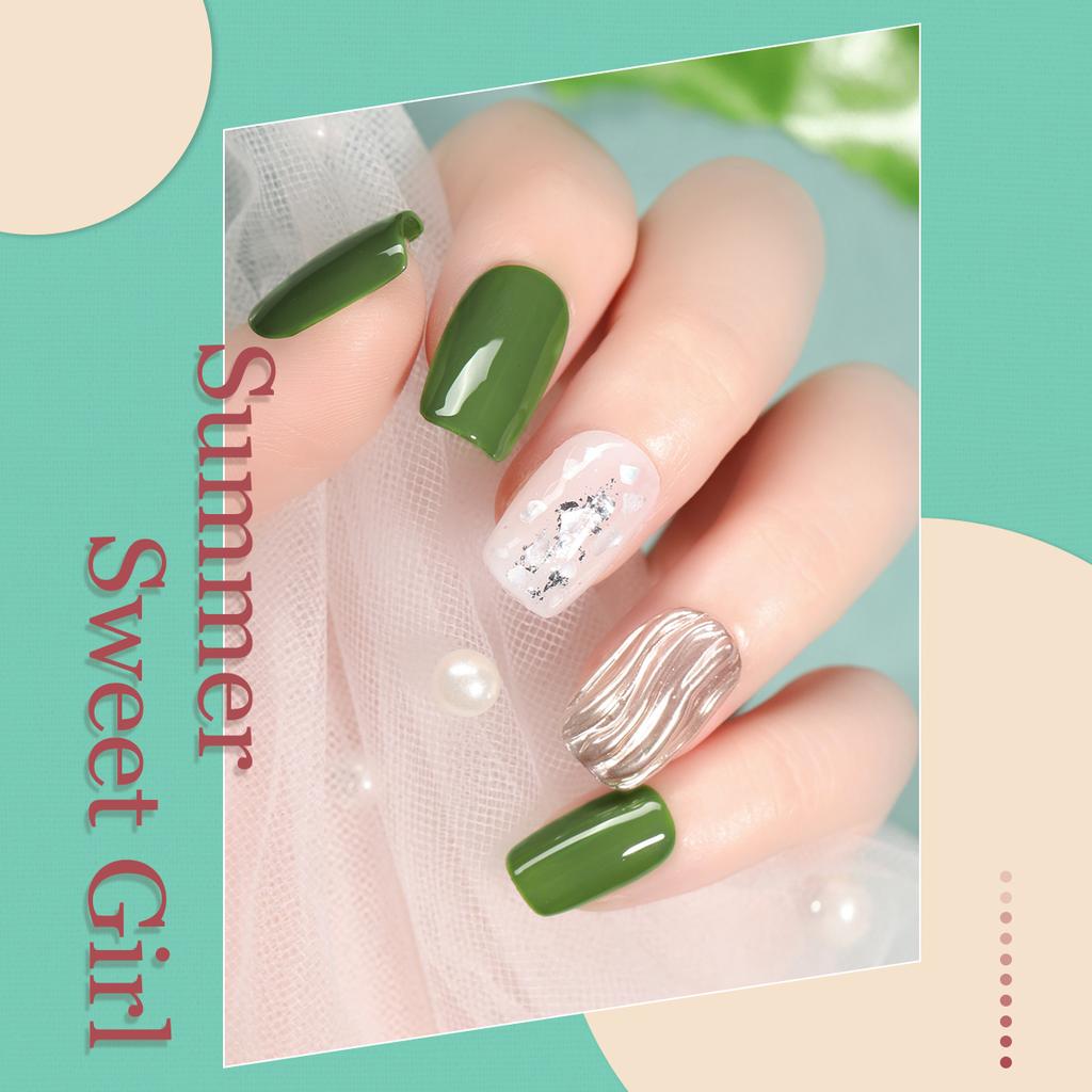 MAYJAM 8Pcs Colorful Nail Gel Polish Set Glitters Holographics Nail UV Gel Soak Off UV Nail Art Gel Fingernail Women Fashion Nail Care