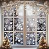 In Stock Christmas Snowflake Window Cling Decorations: Festive Stickers for Glass Doors & Windows