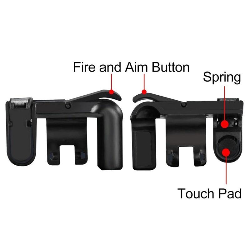 1 Pair Phone Gamepad Trigger Fire Button Aim Key Smart Phone Mobile Games Shooter Controller