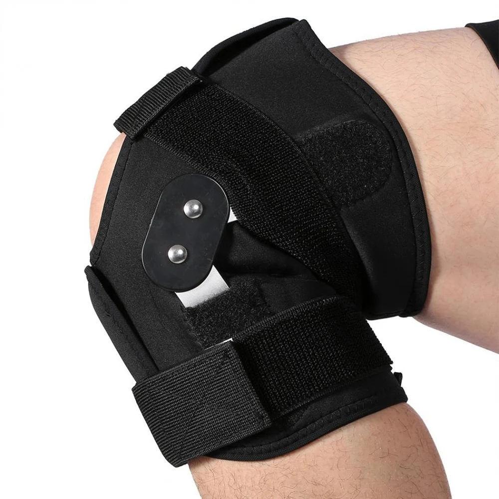 1Pcs Adjustable Hinged Knee Patella Support Brace Sleeve Wrap Cap Stabilizer Sports Running Gym Wrap