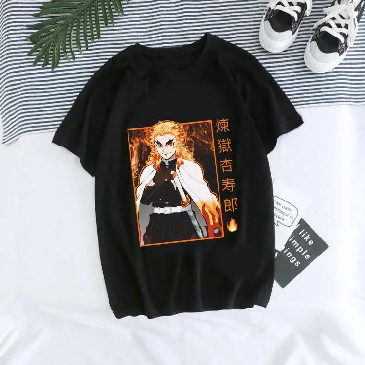 Japanisches Anime Demon Slayer T-Shirt für Damen Kimetsu No Yaiba Nezuko T-Shirt Weiblich Tanjirou Kamado Grafik y2k Kleidung Oberteile