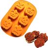 3 Piece Silicone Halloween Ghost Pumpkin Baking Mold Set Non Stick Chocolate Jelly Fudge Cake with Skull Bat Ghost Shape