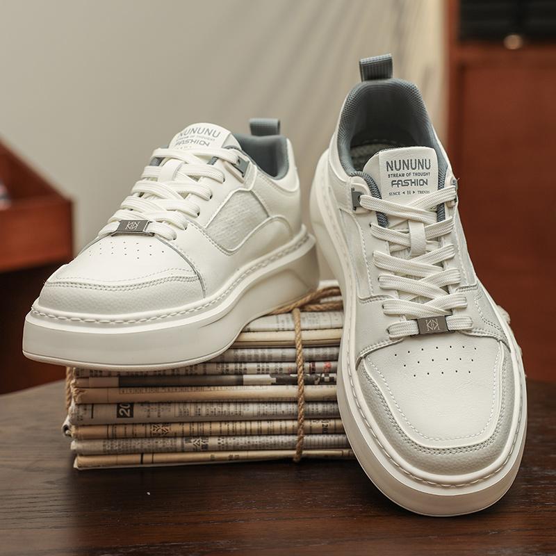 Fashion Spring Men's Casual Leather Shoes Stylish Vulcanize Shoes Outdoor Oxford Shoes Outdoor Mens Sports Sneakers Skateboard Footwear
