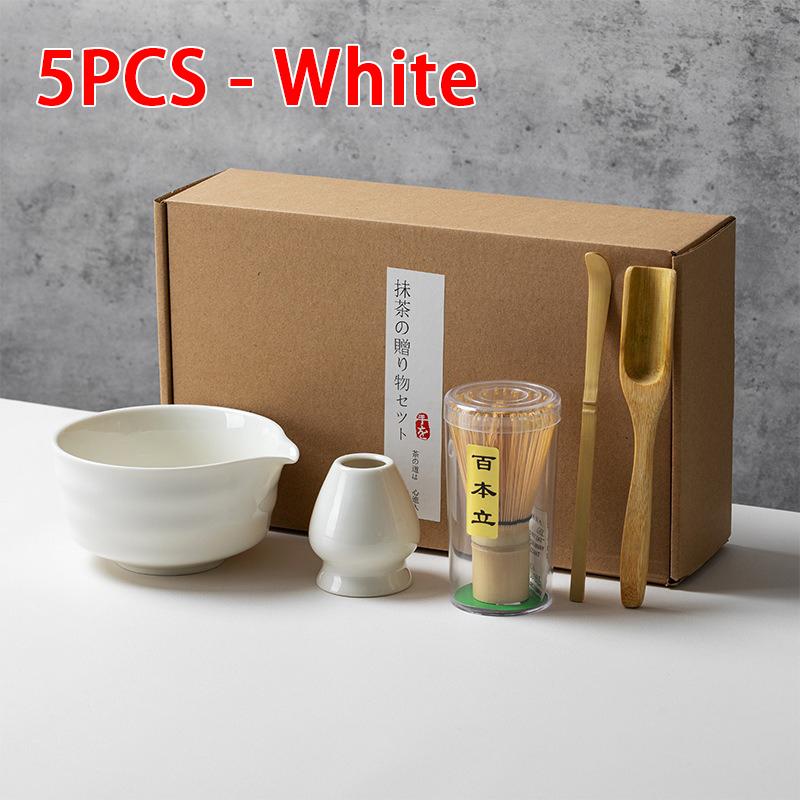 4/5/6PCS Matcha Set Bamboo Matcha Whisk Ceramic Bowl Matcha Ceramic Set Home Tea-making Tools Accessories Birthday Gifts CJTZ004