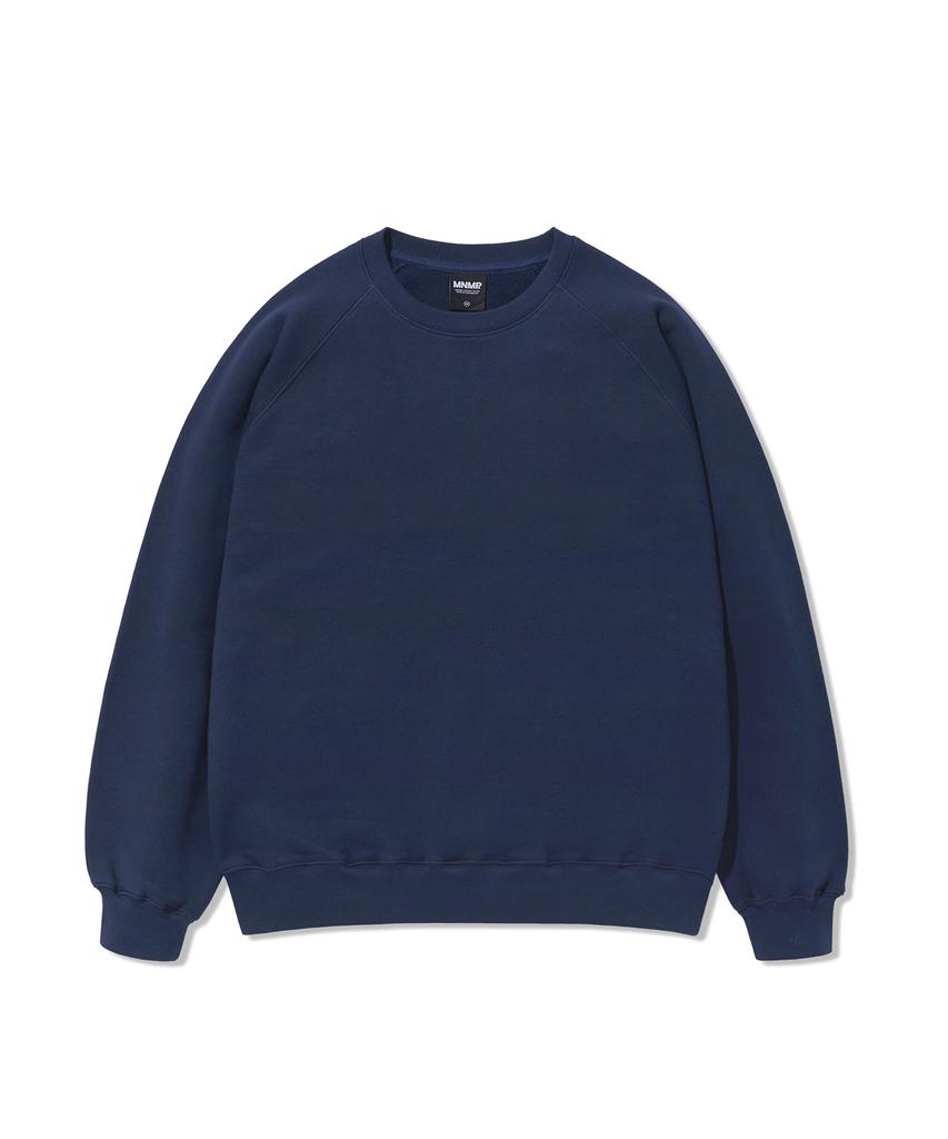 MINIMALPROJECT Signature Peach Skin Raglan Brushed Sweatshirt Mmt137 [Navy]