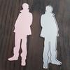 Muž postava Shadow Cutting Dies DIY Scrapbook Papírové karty Craft Punch Stencil