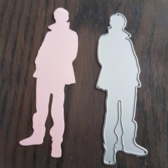 Muž postava Shadow Cutting Dies DIY Scrapbook Papírové karty Craft Punch Stencil