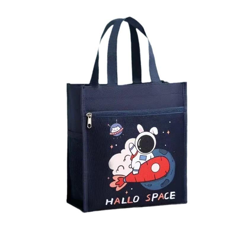 Cartoon Lunch Box For Kids Oxford Fabric Bento Bag For Elementary School Students