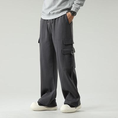 Wide-leg Pants Men Autumn and Winter Casual Pants Men Autumn and Winter Straight Loose Sweatpants Men Autumn and Winter