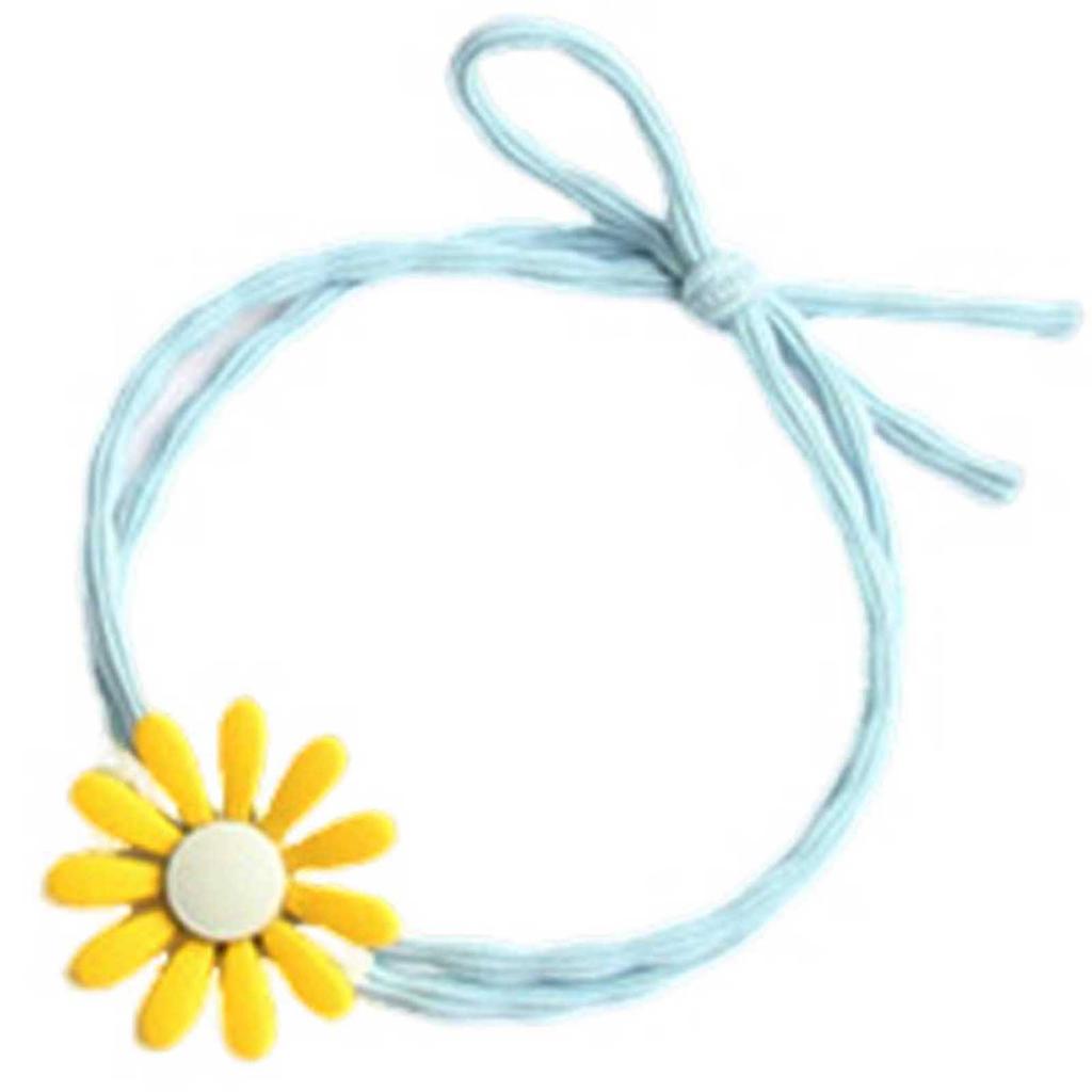 1pc Flower Hair Rope For Women Girls Trendy Minimalist Daisy Hair Ties High Ponytail Braid Small Rubber Band Hair Accessories