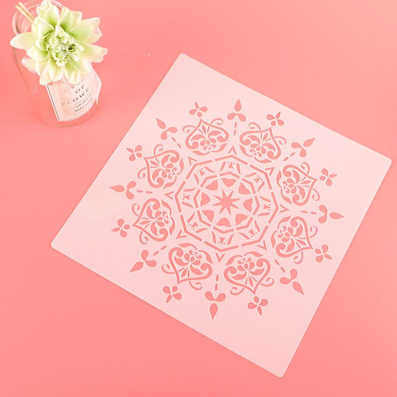 30Cm Diy Craft Mandala Mold For Painting Stencils Stamped Paper Card Template