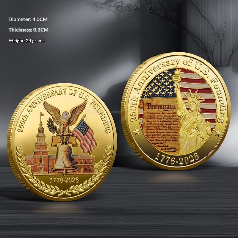 Usa 250Th Anniversary Commemorative Coin 1776-2026 American Eagle Souvenir Coin Metal Crafts Emblem