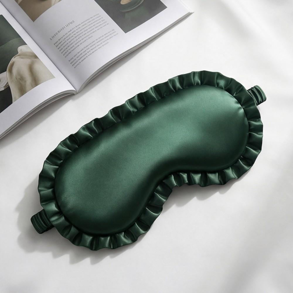 Breathable Silk Ruffle Sleep Eye Mask Soft Texture Blackout Eye Patches For Woman