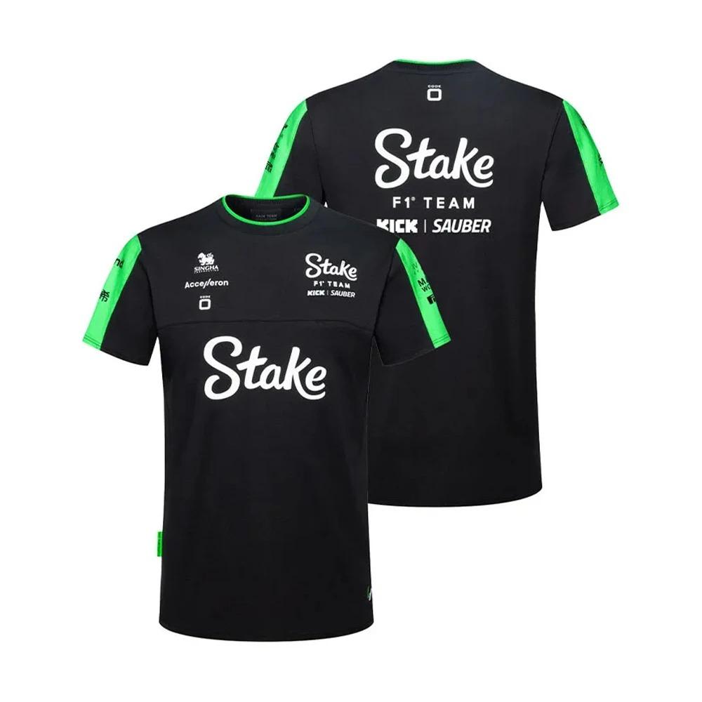 

Kick Sauber Jersey F1 Team Racing T-shirt Training Tee Sportswear Women Men Short Sleeve T-shirt Oversized Jersey Contest Tops XXXL чорний