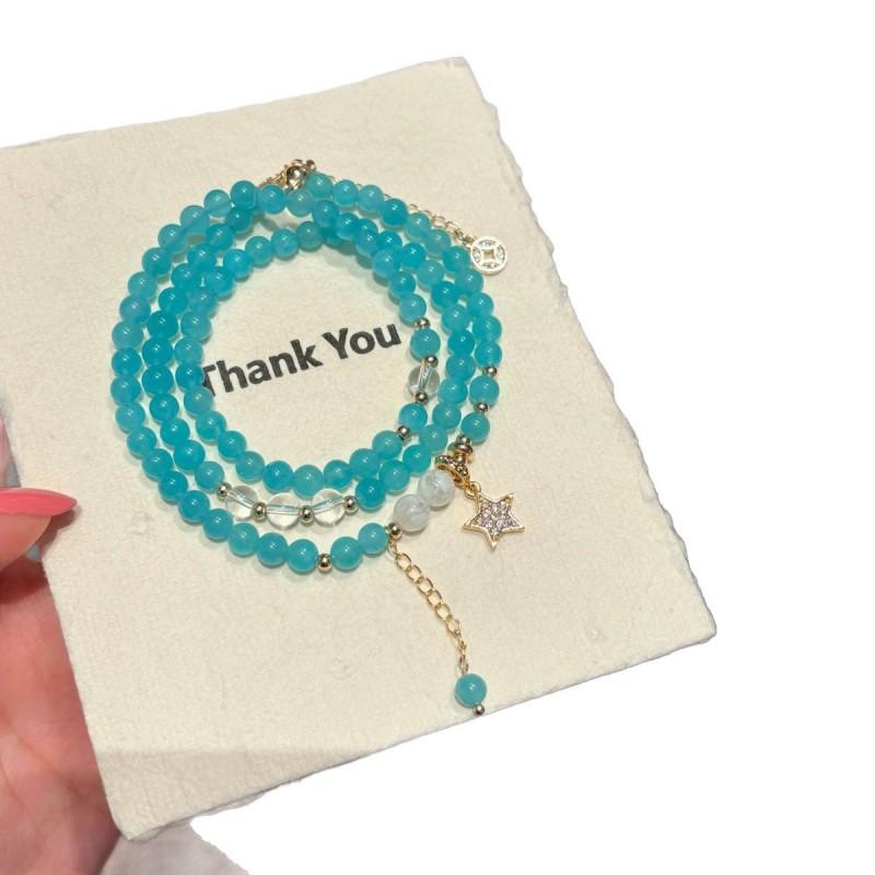 Star Ferry Original Natural Vintage Ite Multi-Layer Tassel Bracelet Luxury Fashion High-End Three-Ring