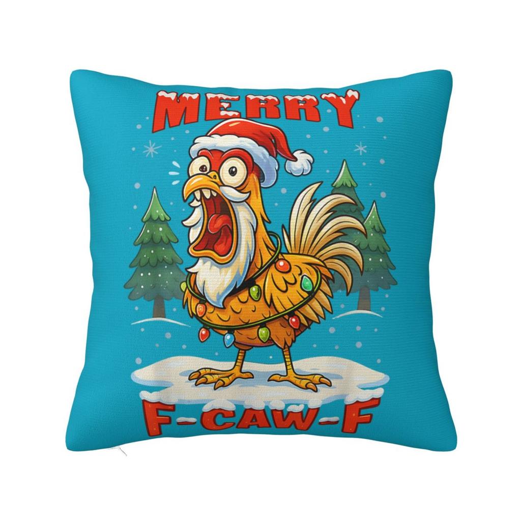 Christmas FCawF Rooster Pillow Case Cushion Cover Soft Printed Pillow Cover Novelty Pillowcases For Sofa Car Home Decor
