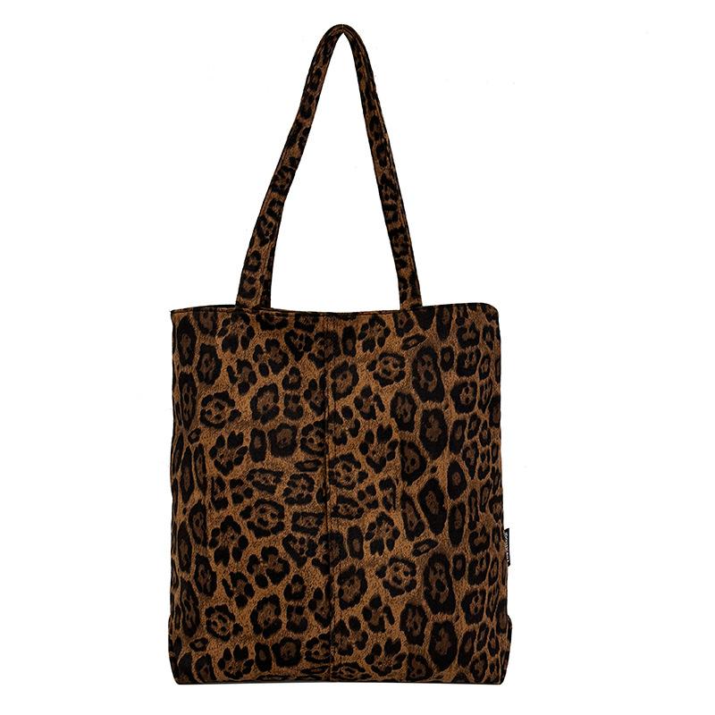 Korean retro leopard print large-capacity tote bag women's 2025 early autumn new matte fashion shoulder armpit bag