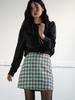 Sorry, Too Much Love Gingham Tweed A Line Skirt_Blue