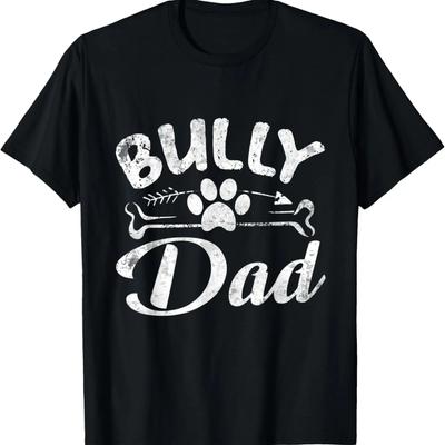 Bully Papa Lustiger Hund Haustierliebhaber Besitzer Daddy Cool Vater Geschenk T-Shirt