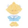 Niannyyhouse 20cm Plush Toy with Pink Rabbit and Duck Hat, Shirt, and Pants, Preschool Set, Dress-Up Cotton Doll with Accessories (Yellow)