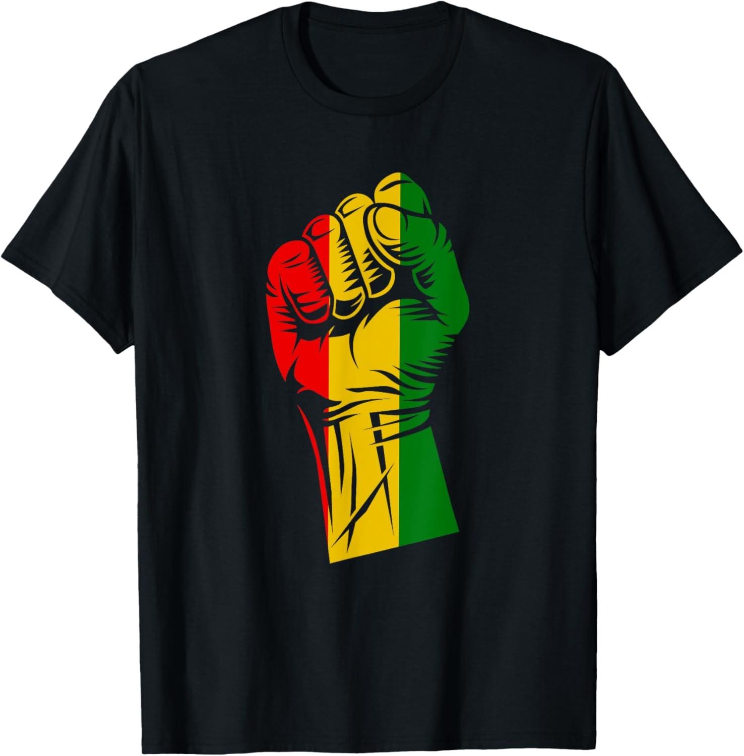 Fist Black History Gift Unisex T-Shirt S разноцветный