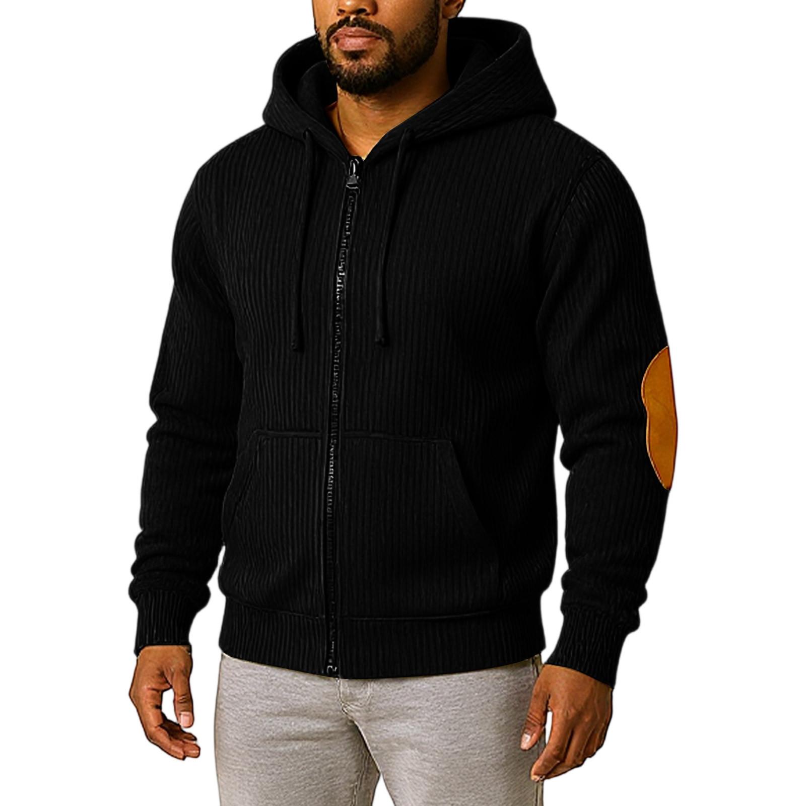 

Спортивный костюм с капюшоном, унисекс, одежда для бега, пуловер с длинными рукавами, толстовка с капюшоном M чёрный